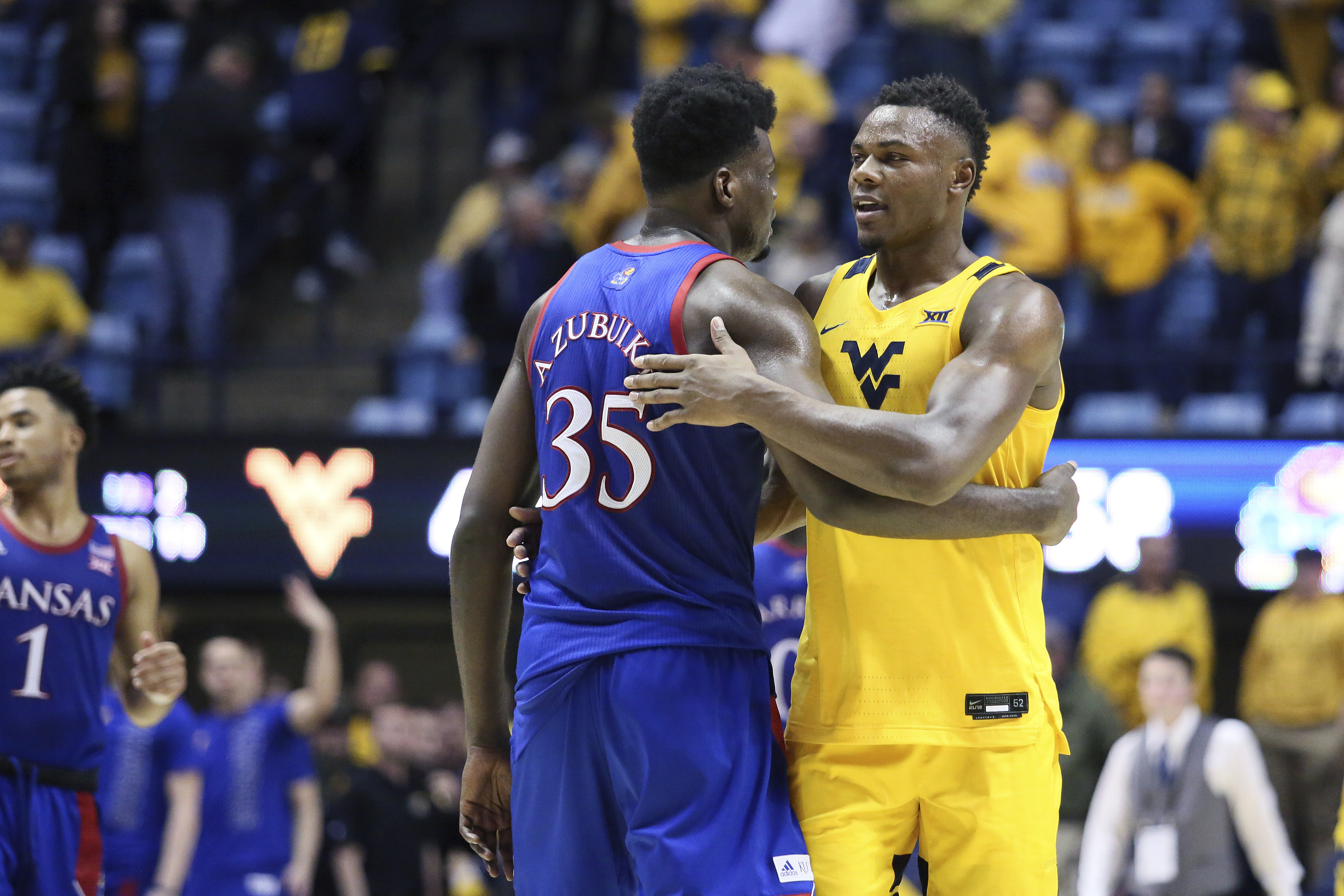 No. 3 Kansas finishes strong in Morgantown, beats No. 14 WVU