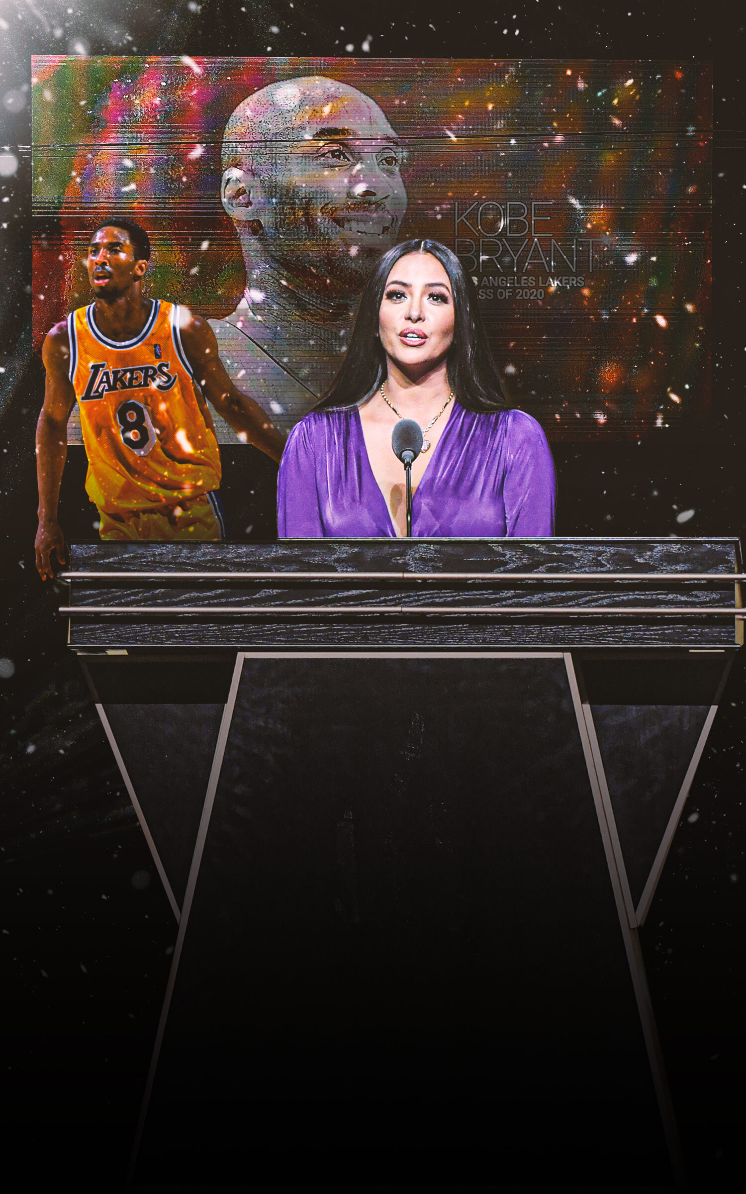 vanessa bryant purple dress hall of fame Kobe Bryant Hall of Fame Induction: Vanessa Bryant delivers powerful speech to honor her late husband | Matt Vautour