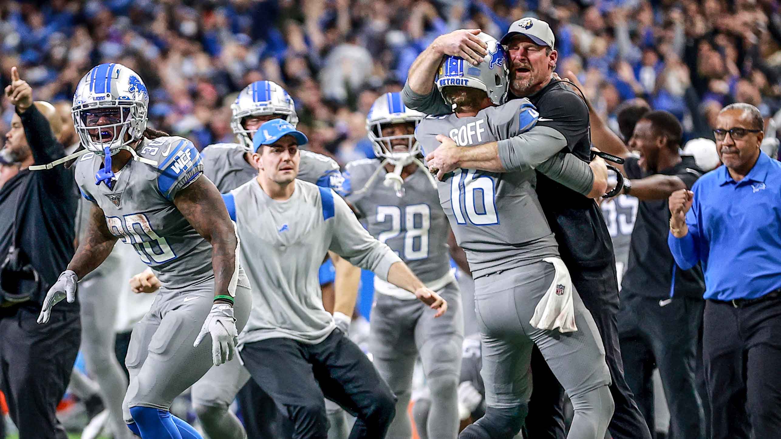 Jared Goff, Detroit Lions win nail-biter vs. Minnesota Vikings for first  win in a year
