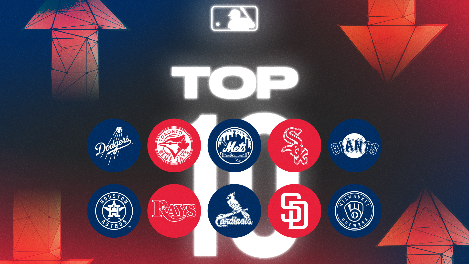 MLB Top 10: Dodgers, Blue Jays, Mets leading the way