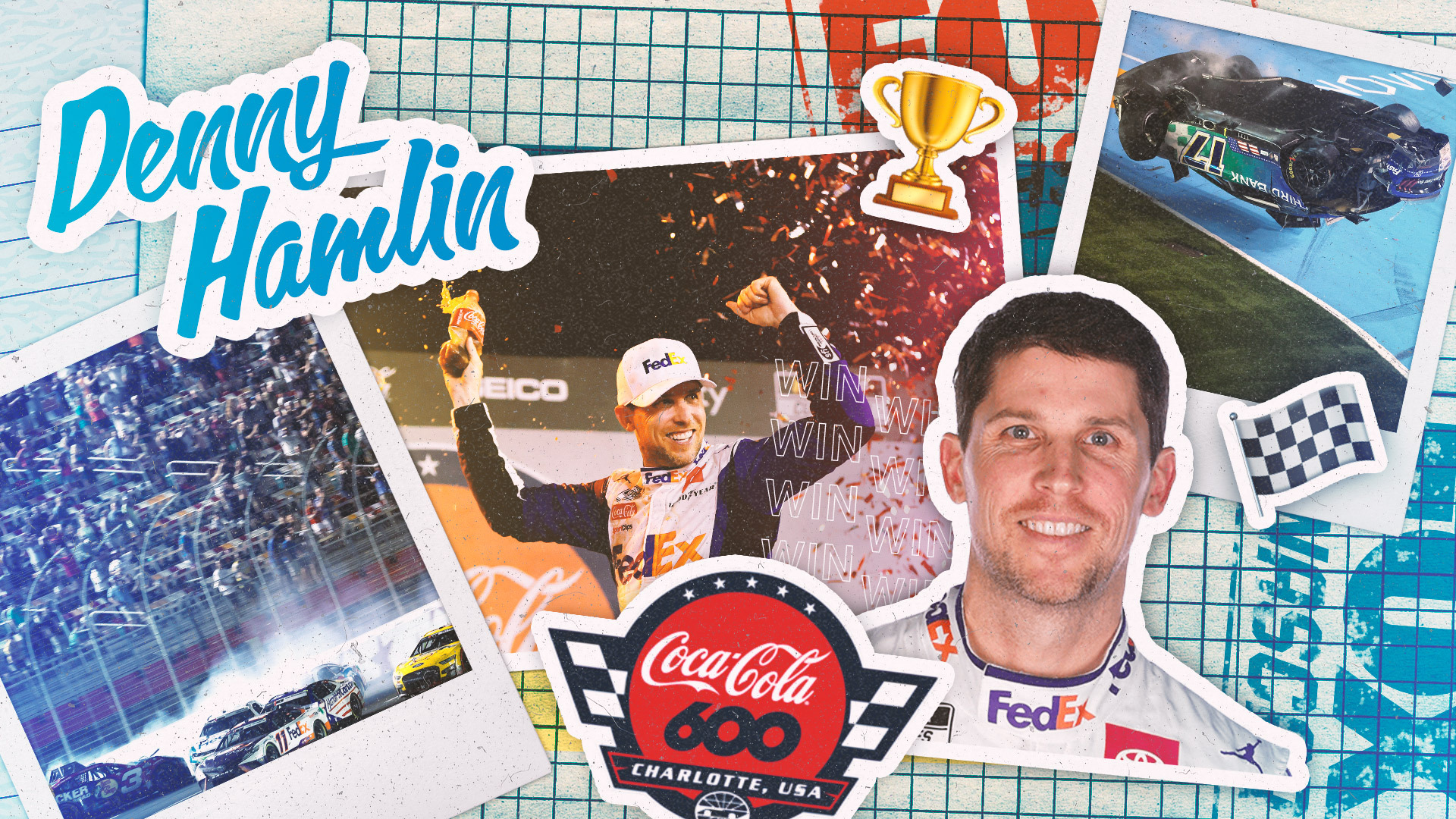 Hamlin emerges victorious in caution-filled Coca-Cola 600