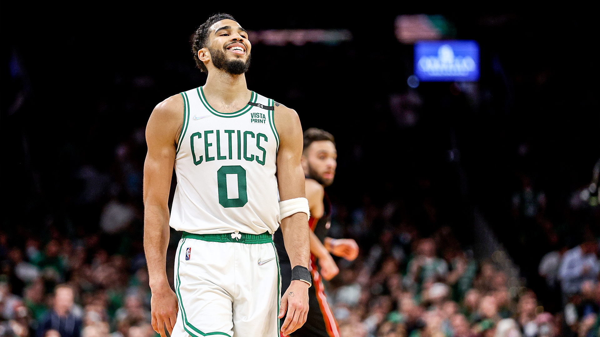 Jayson Tatum Boston Celtics Game-Used #0 White Jersey vs. Miami Heat on May  17 and 19, 2023