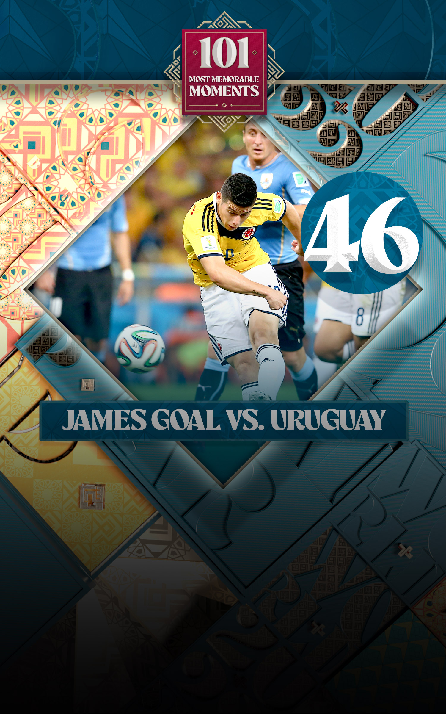 World Cup's 101 Most Memorable Moments: James Rodríguez's howler vs.  Uruguay | FOX Sports, image size:1500x2400