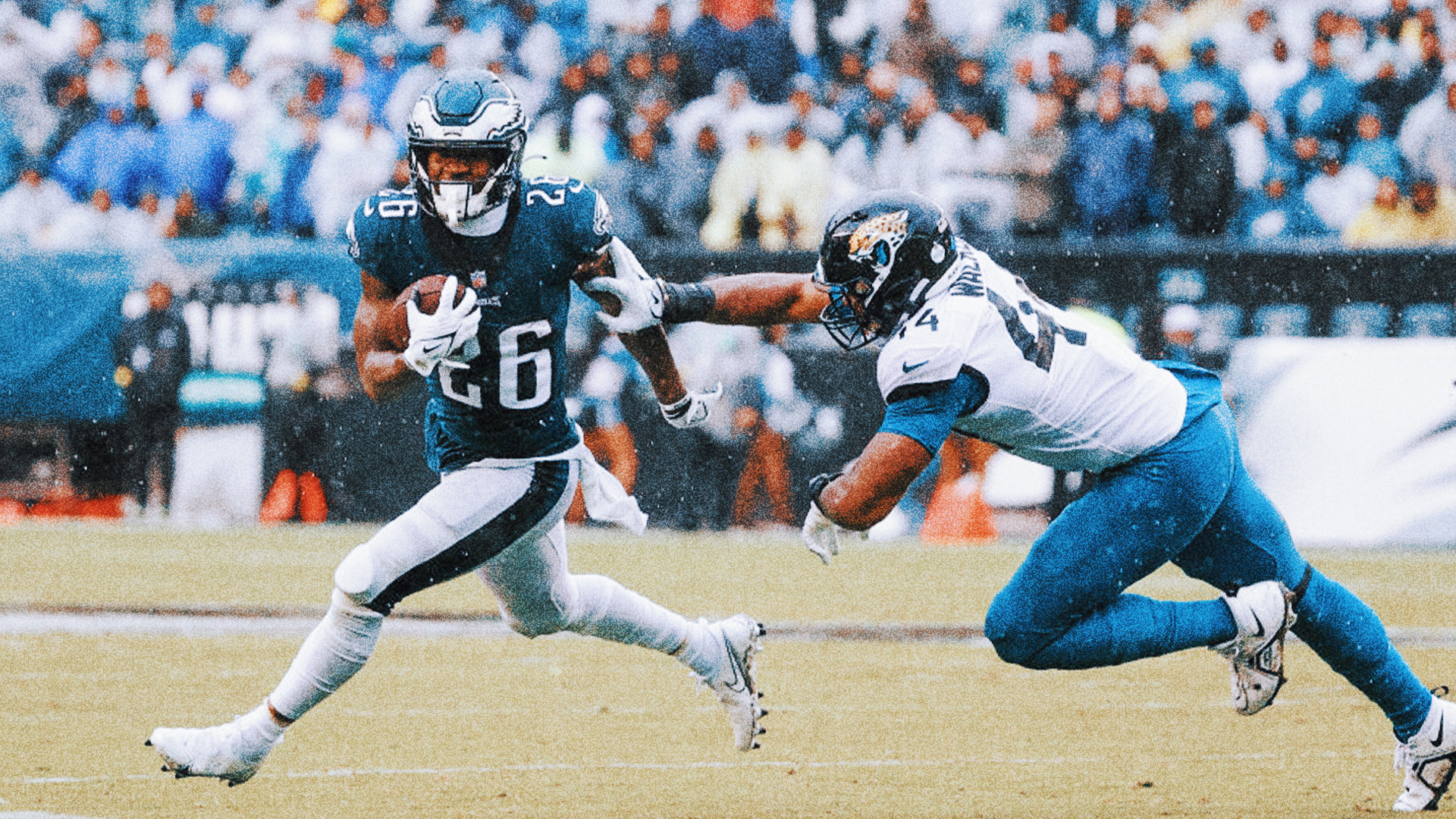 Miles Sanders, Eagles run over Jaguars playing smash-mouth football