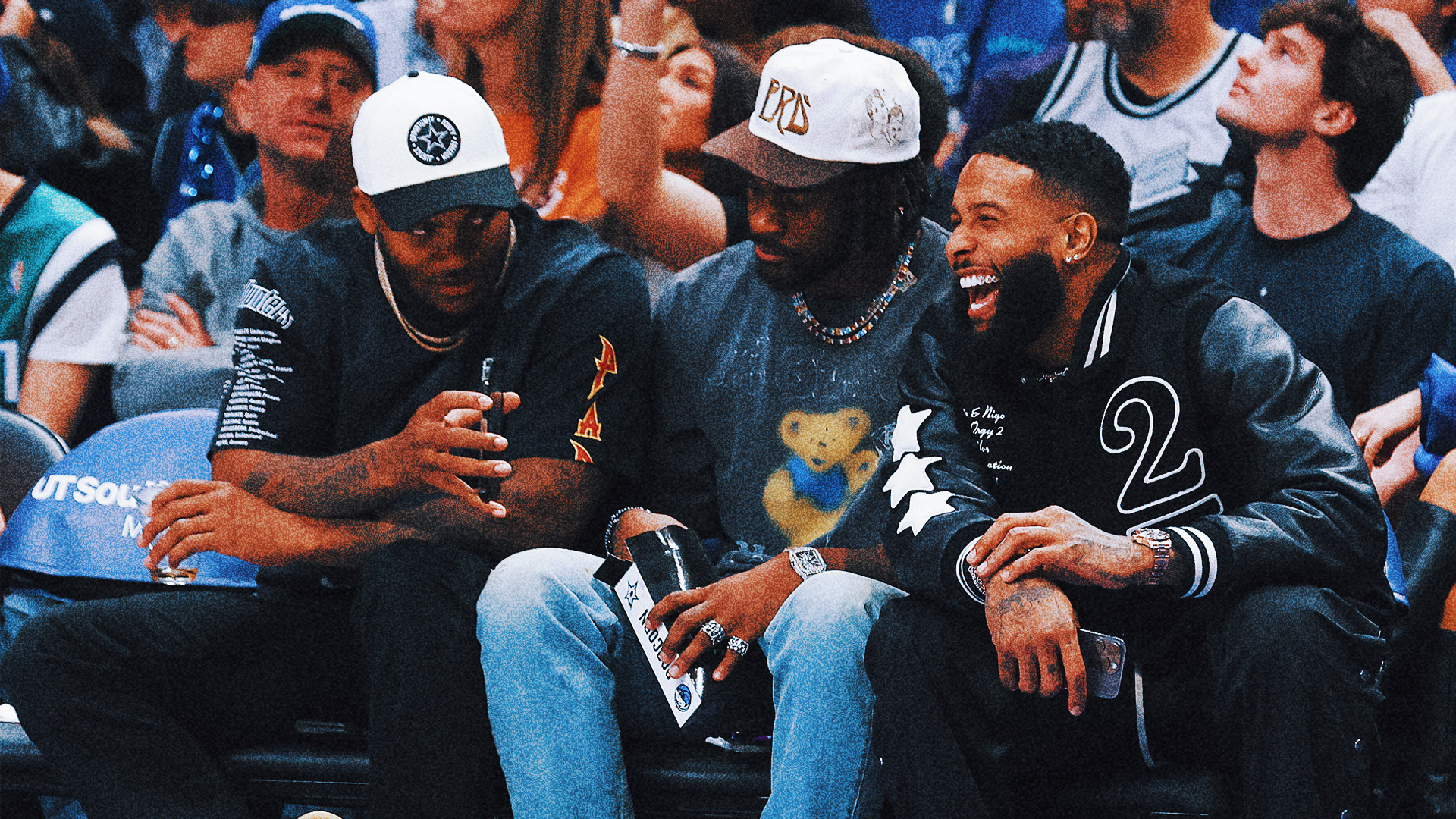 Odell Beckham Jr. attends Mavericks game with Cowboys' Micah Parsons, Trevon Diggs