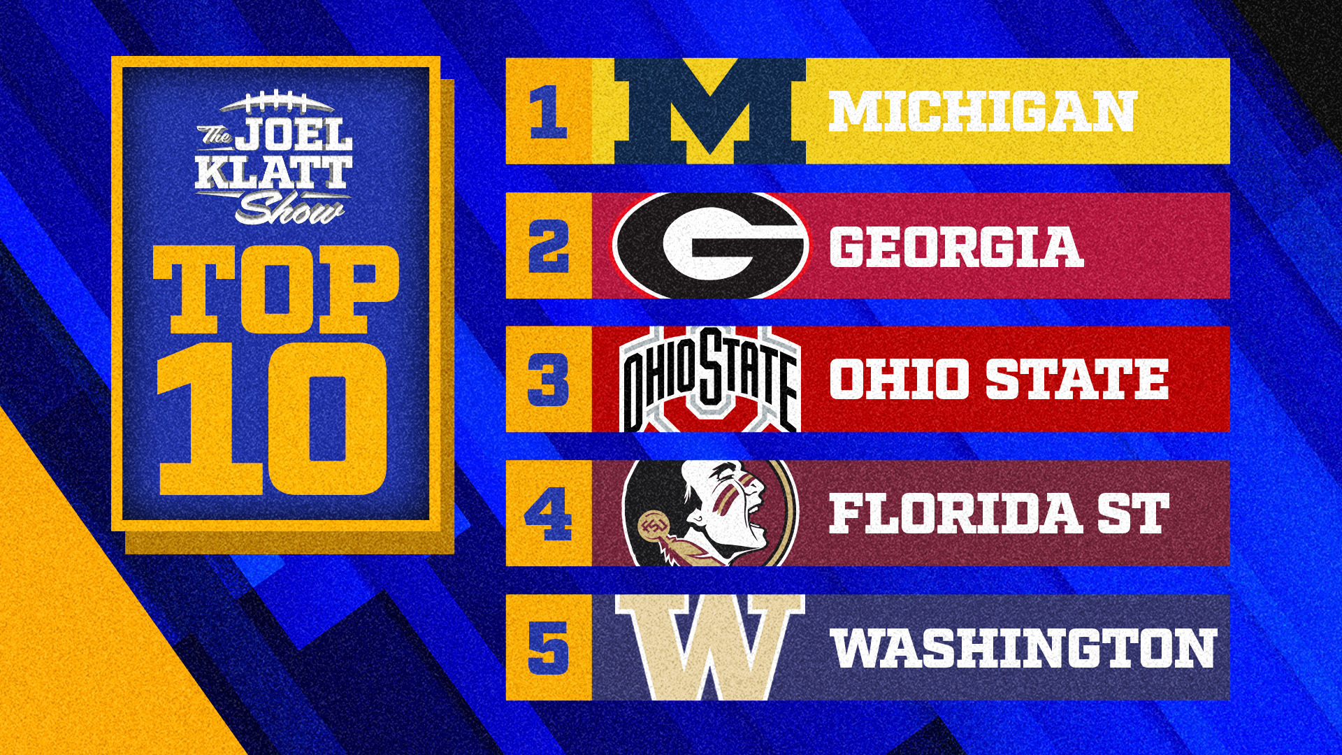 2023 college football top 10 rankings: Joel Klatt's top 10 teams after Week 9