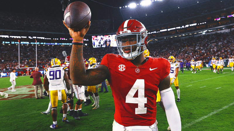 Jalen Milroe leads Alabama to 42-28 victory over LSU, Daniels leaves with injury