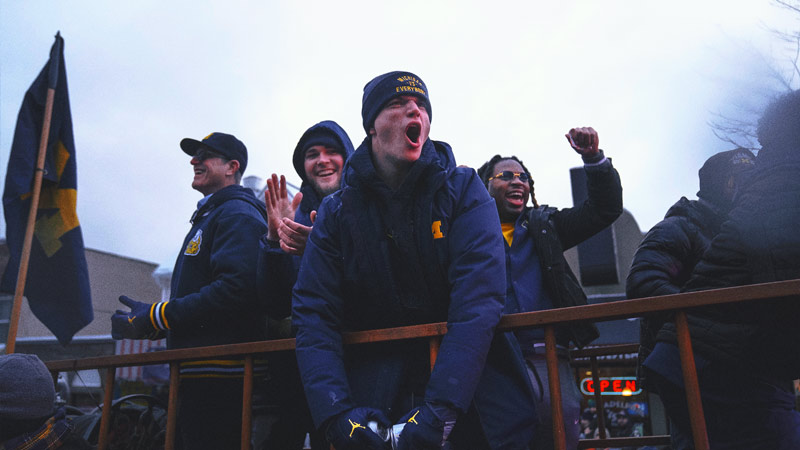 Sights, sounds from Michigan Wolverines' championship parade