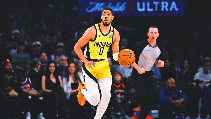 Pacers' Tyrese Haliburton pulls up to 2024 NBA All-Star Tip-Off in IndyCar