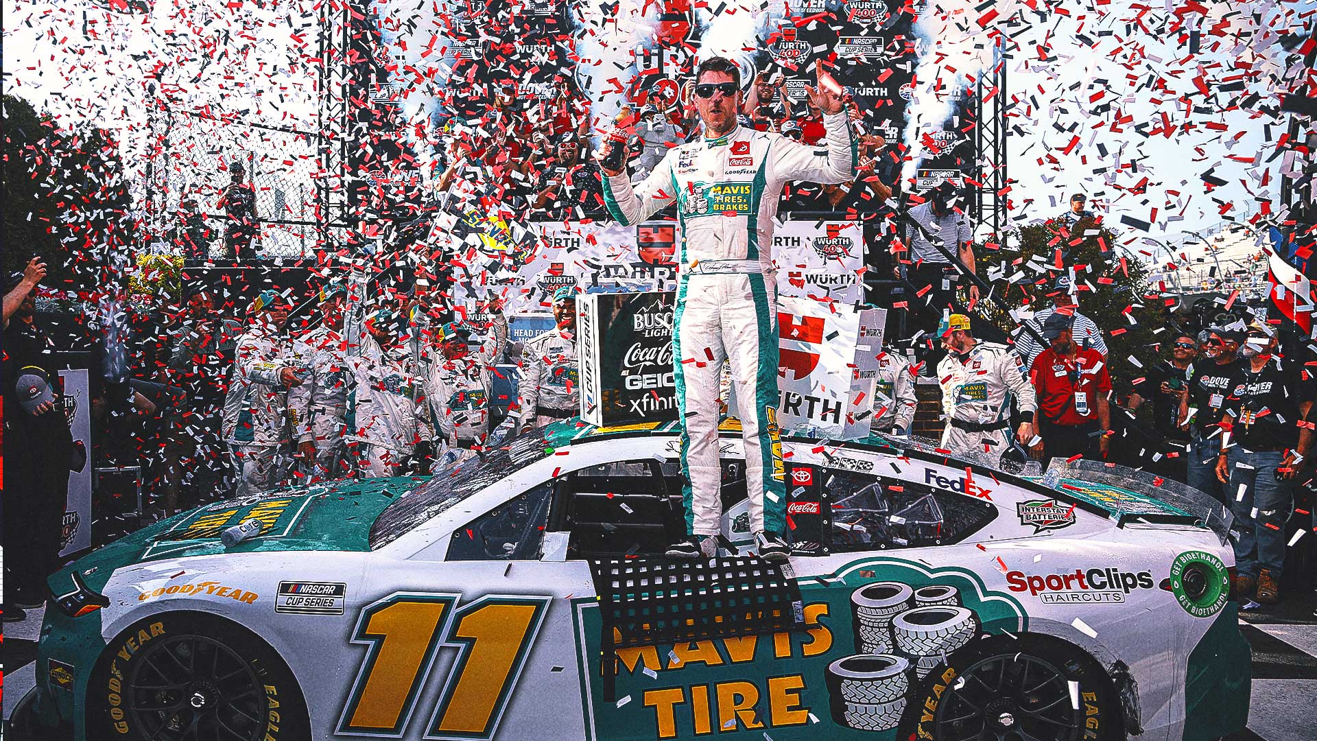 Denny Hamlin secures third win of the 2024 NASCAR Cup Series season at the Wurth 400