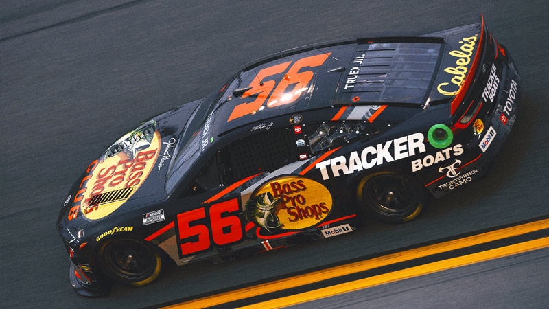 Martin Truex Jr. competing in Daytona 500 in No. 56 his late father drove