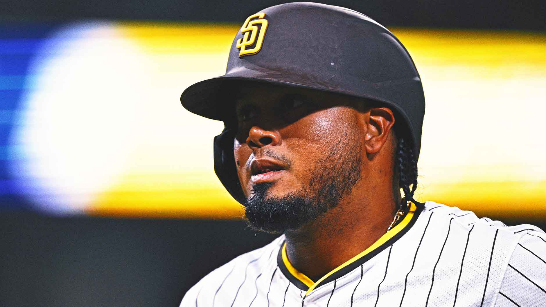 Padres DH Luis Arraez carted off field after scary collision at 1st base
