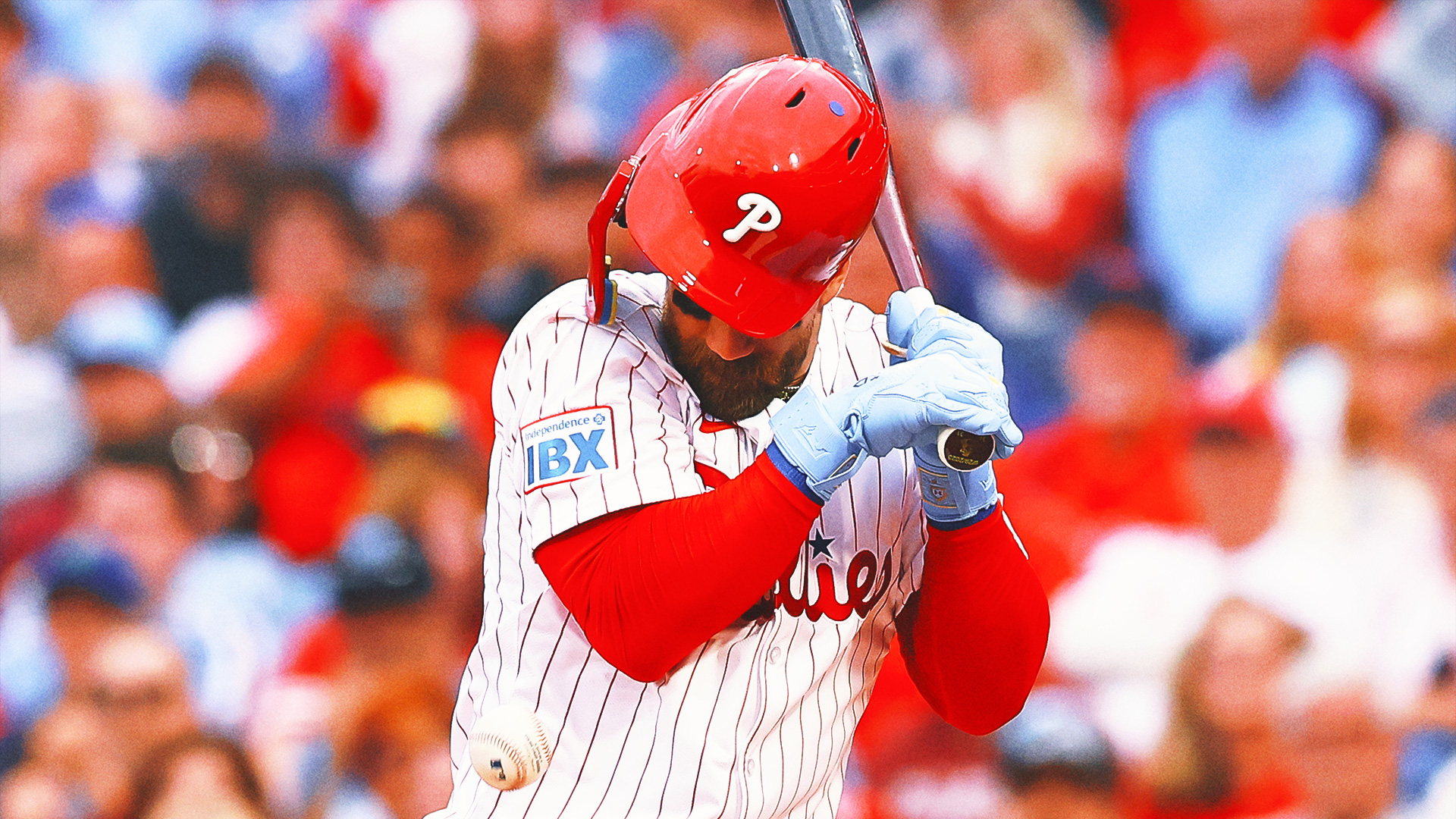 Phillies’ Bryce Harper leaves game with bruised elbow when hit by pitch, X-ray negative