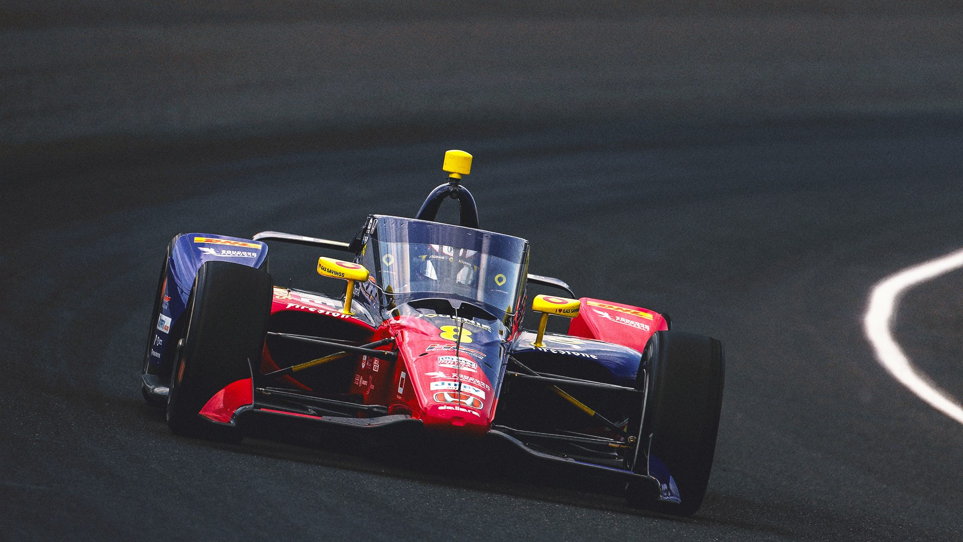 Kyffin Simpson crashes, nearly flips No. 8 car during Fast Friday practice run