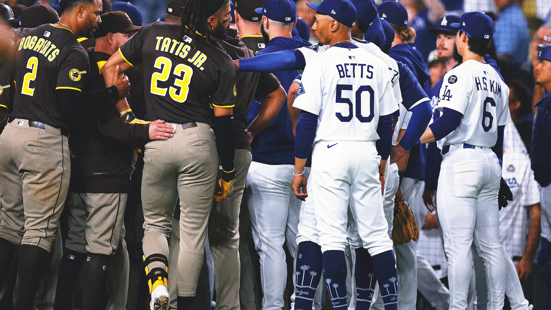 Benches clear, managers tossed after Tatis gets hit by pitch in Dodgers-Padres