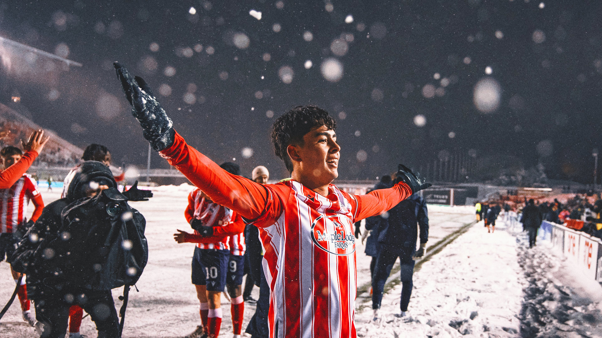 An 'Icicyle Kick' Highlights a Snow-Blanketed Soccer Game in Canada
