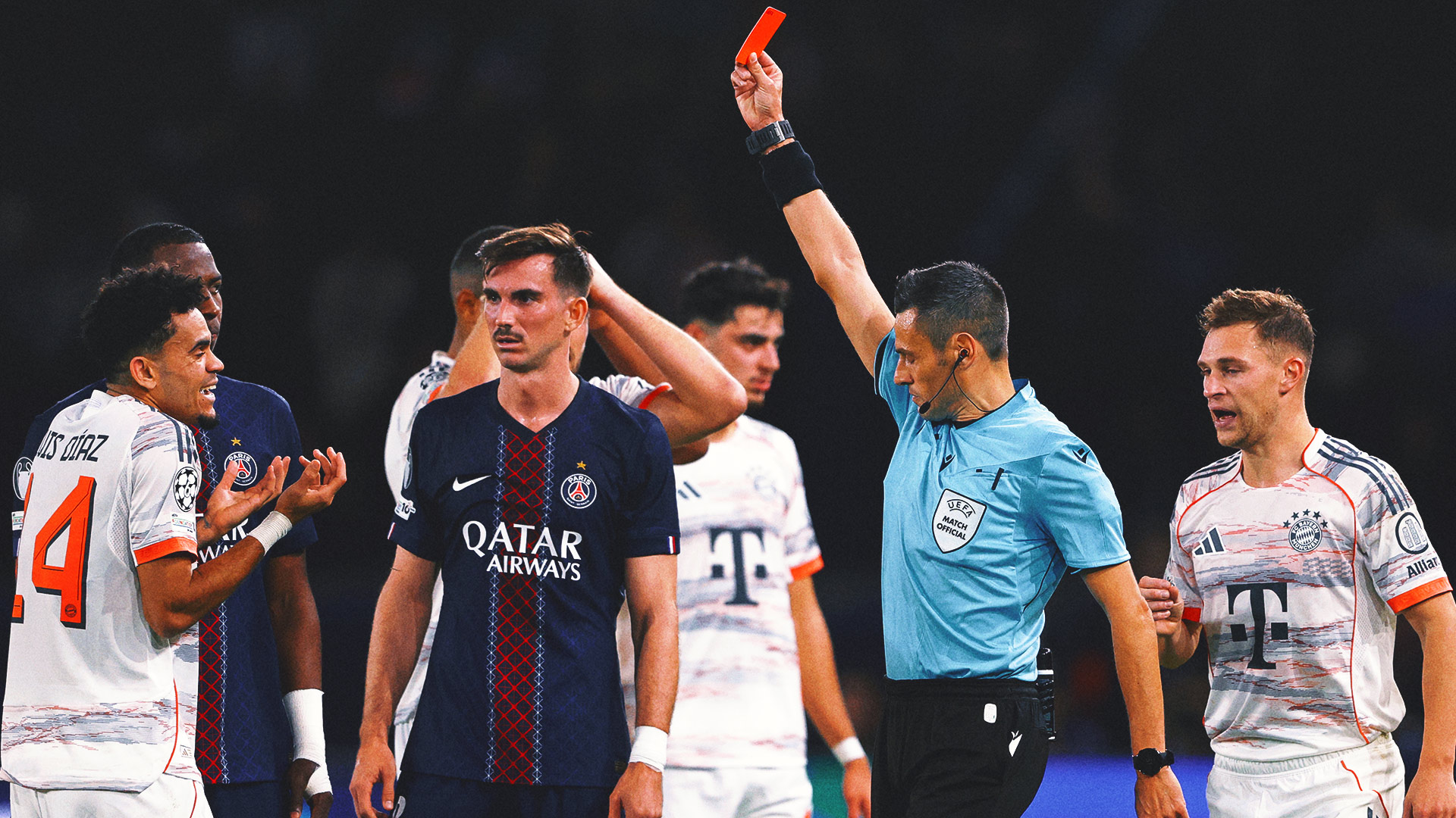 Two Goals and a Red Card: Luis Díaz Had a Day in Bayern-PSG Champions League Game