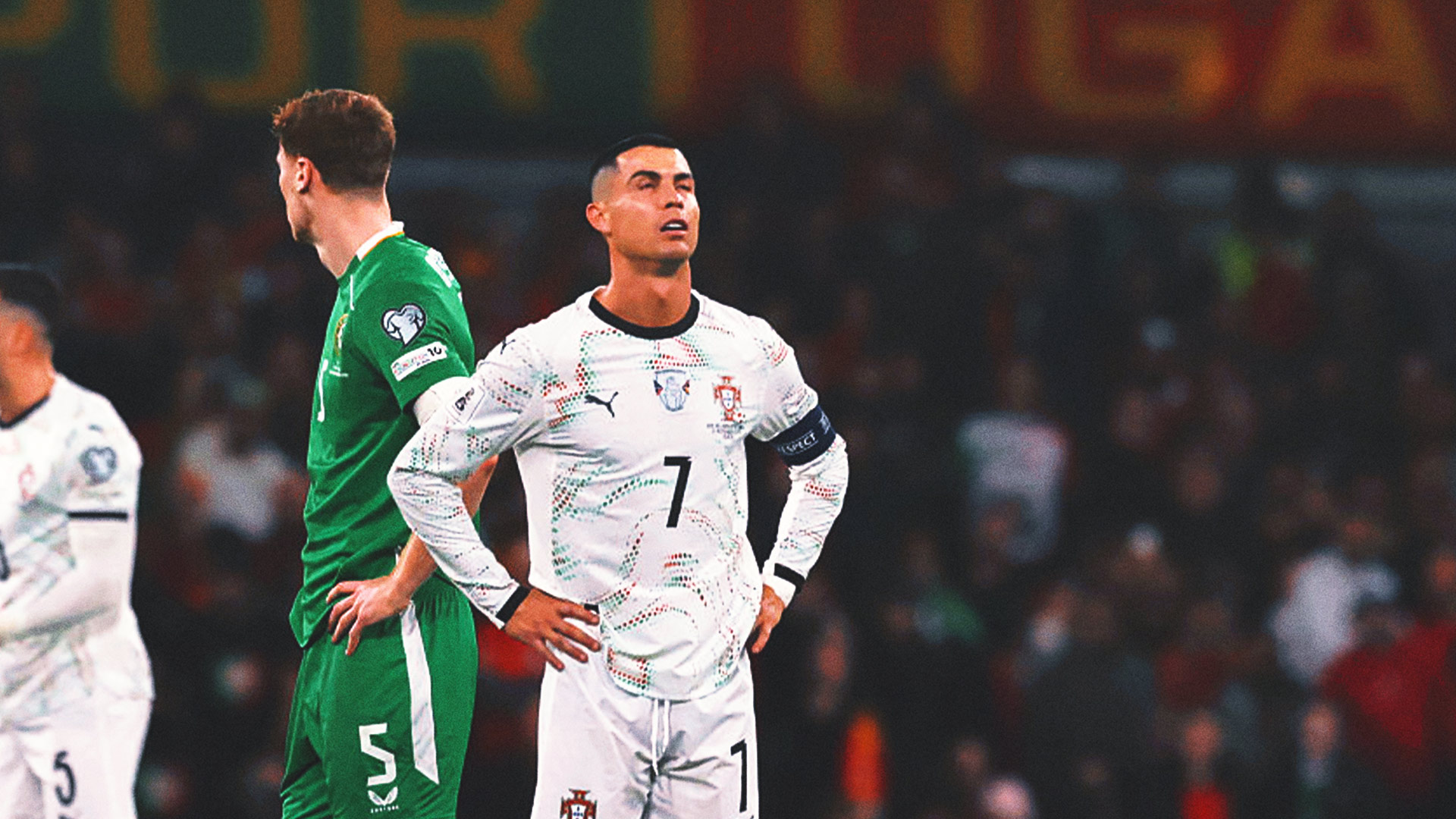 Cristiano Ronaldo Sent Off After Elbowing Ireland Defender in World Cup Qualifying