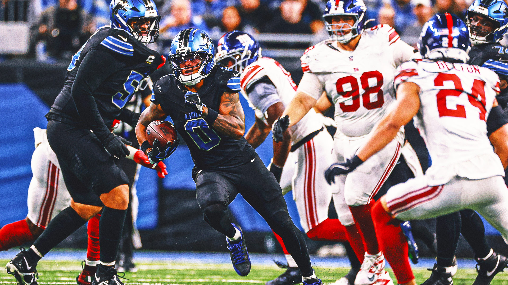 Lions' Dan Campbell Praises 'Difference Maker' Jahmyr Gibbs After Week 12 Heroics