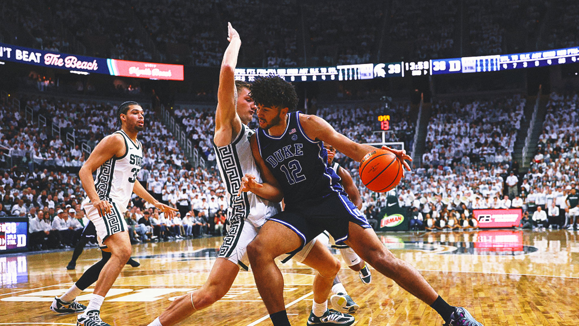 Cameron Boozer Lifts No. 4 Duke Over No. 7 Michigan State in Breslin Center