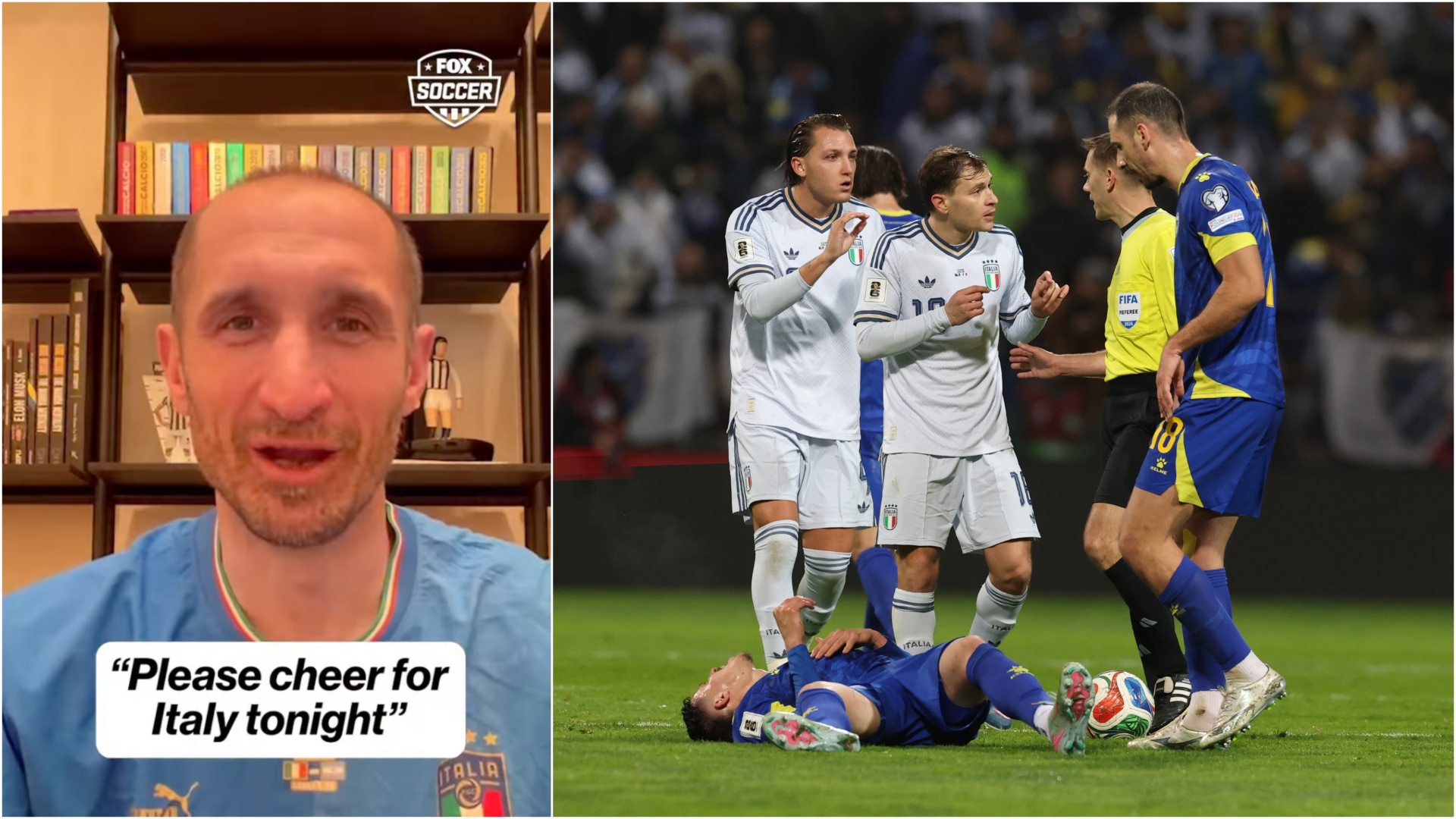 Italy Legend Giorgio Chiellini Pleads for Azzuri to Beat Bosnia and Herzegovina