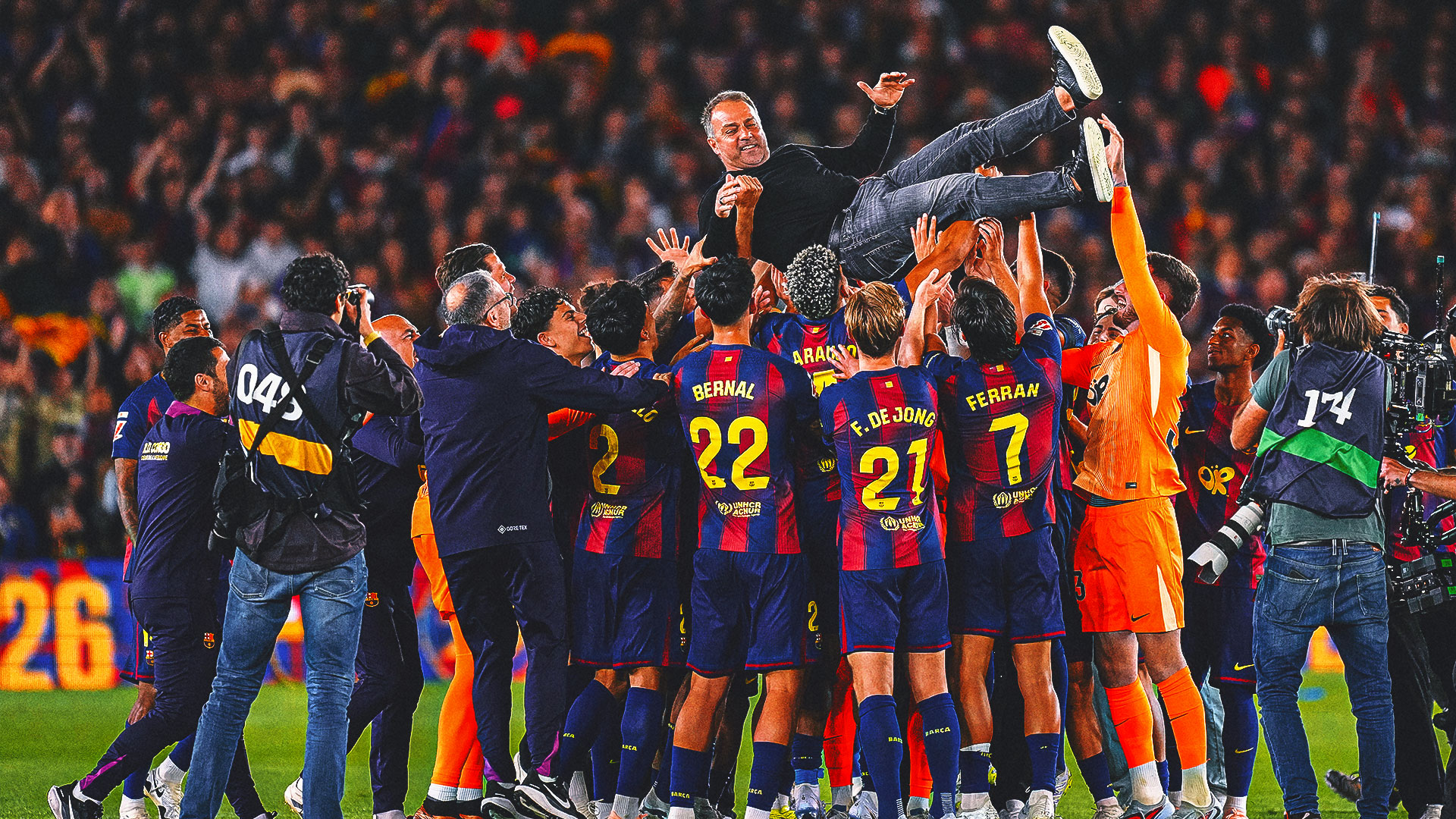 Grieving Hansi Flick Leads Barcelona to La Liga Title With Win Over Real Madrid