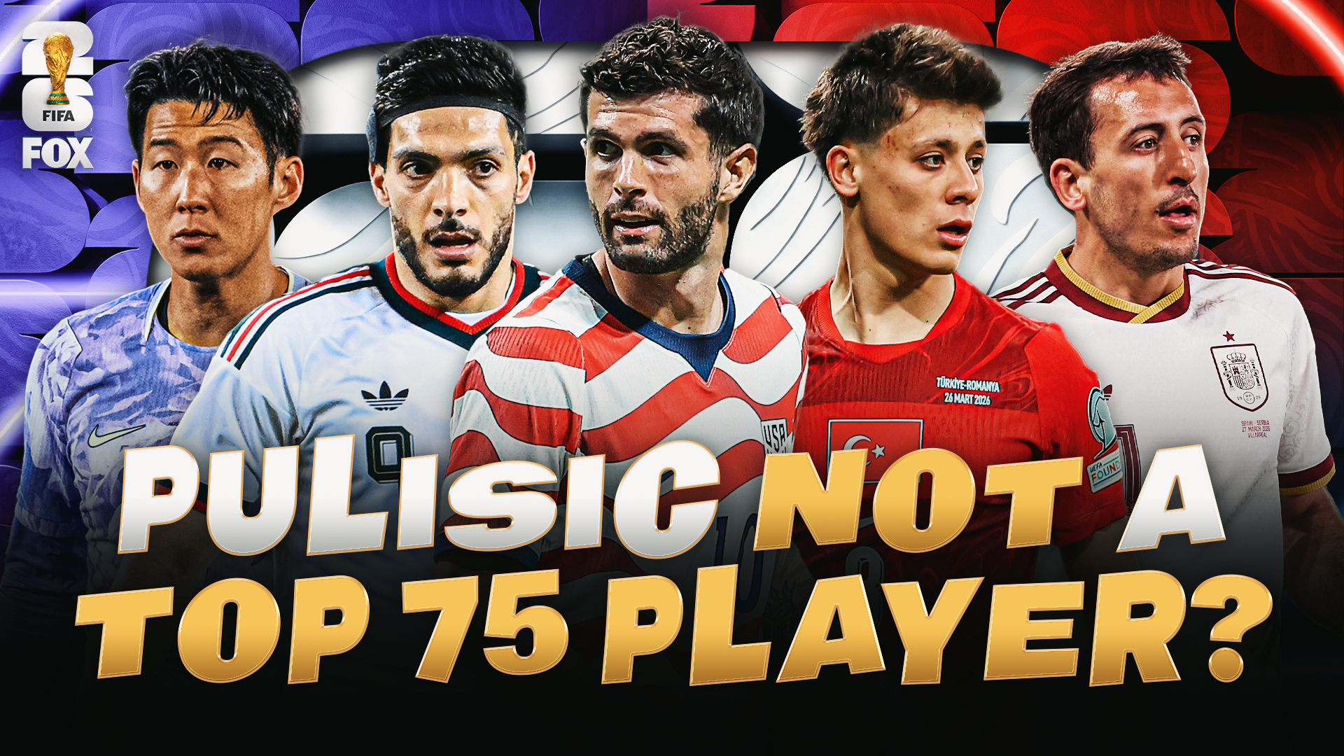 2026 FIFA World Cup Top Player Rankings, 100 to 76 - USA's Pulisic Too Low?