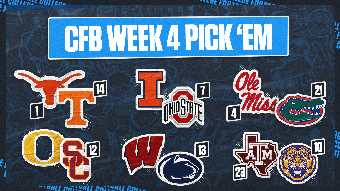 CFB Pick 'Em: Top Week 4 Games, Including Texas-Tennessee, Michigan-Iowa And More
