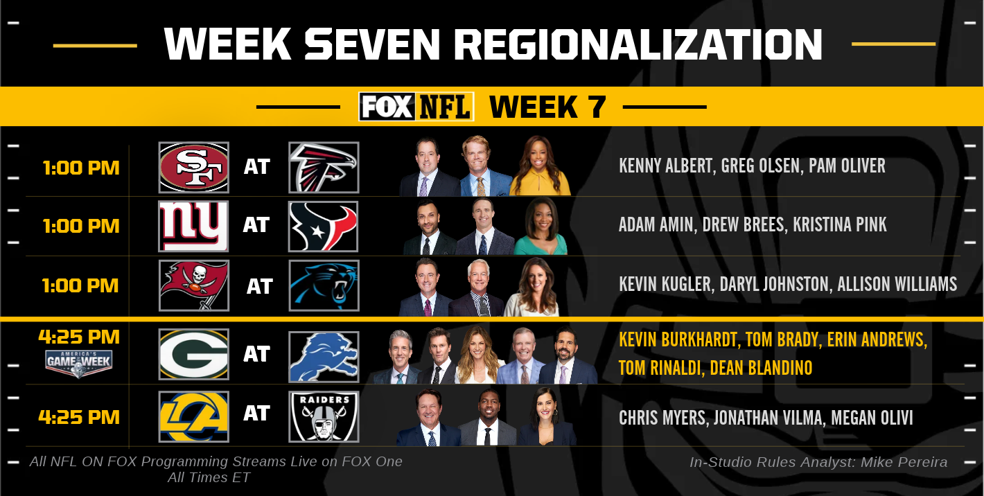 Fox Spodtx NFL Week 7 Regionalization | FOX Sports